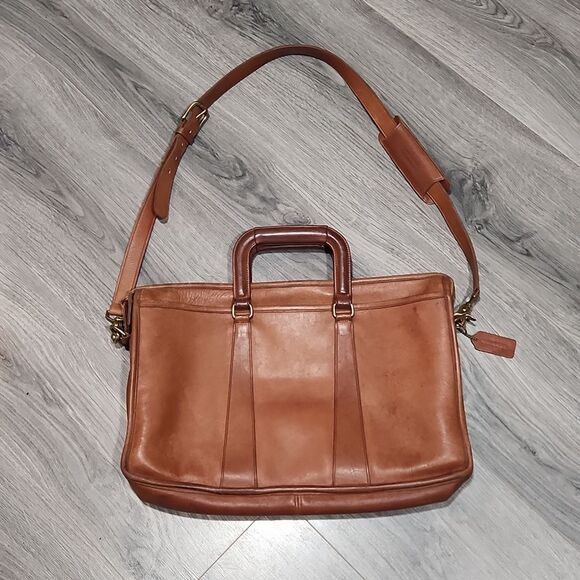 RARE Coach Vintage British Tan Embassy Briefcase - Picture 1 of 16